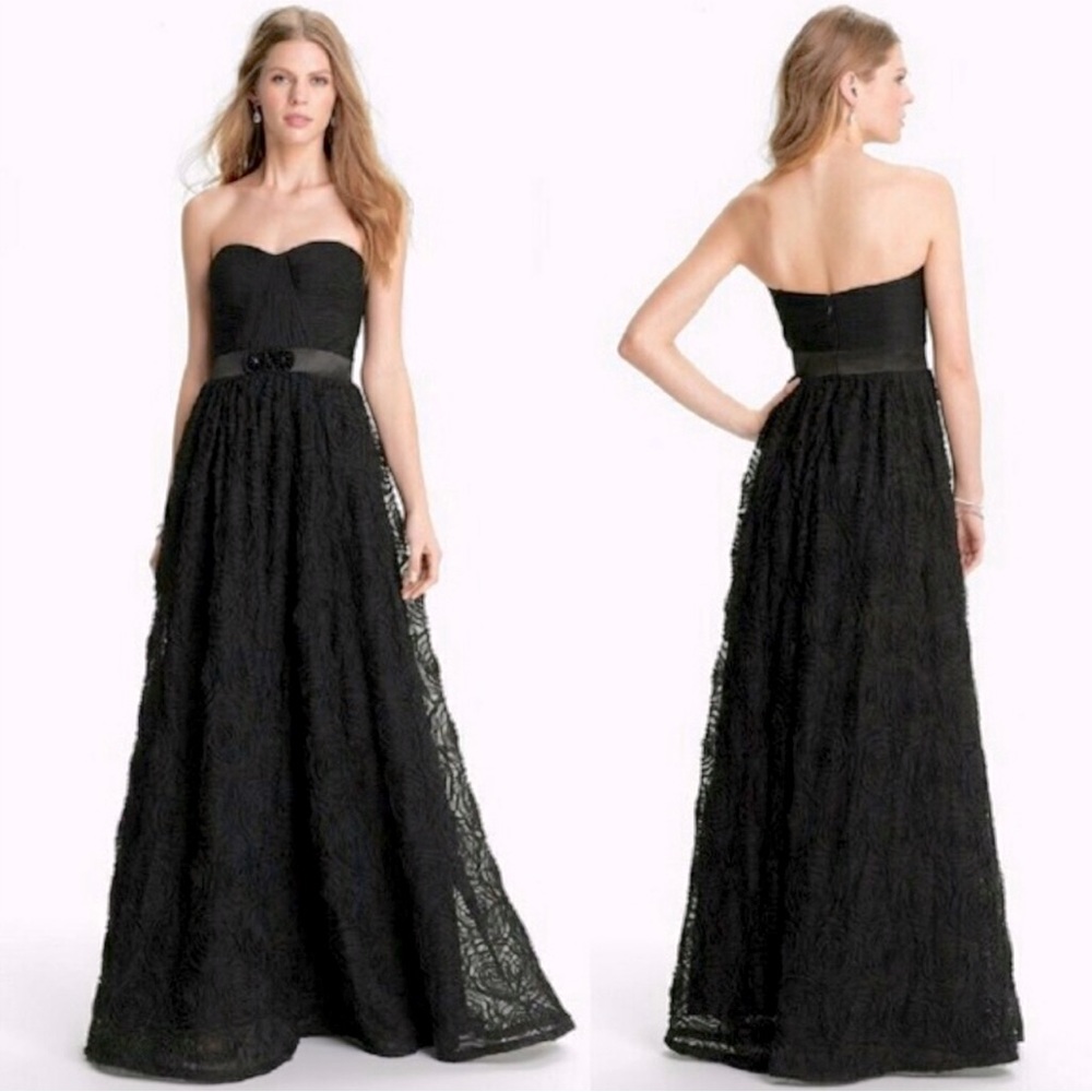 Adrianna Papell rosette empire waist long Gown